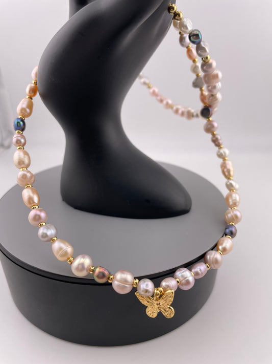 Gold chain, butterflies chain